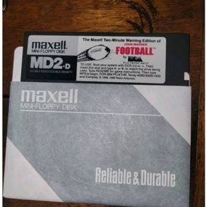 1988 / 1989 Madden Game IBM Floppy Disk Orginal. 1st Edition!